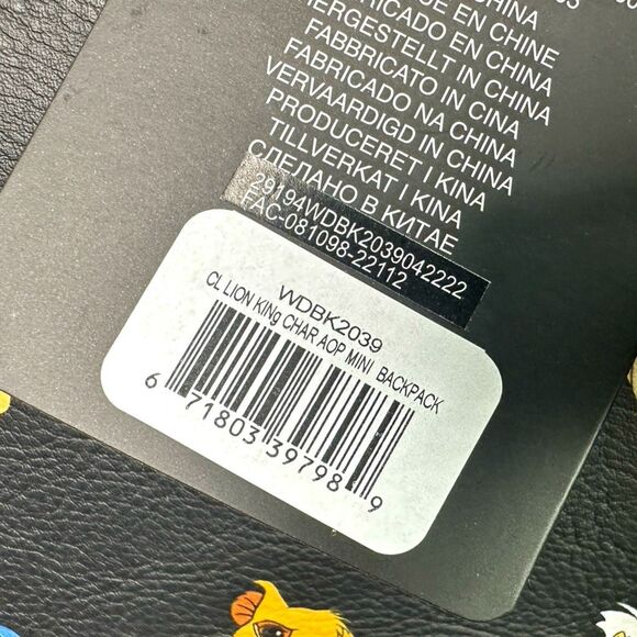 Loungefly x Disney The Lion King Character AOP Mini Backpack - 9” x 10.5” x 4.5” - Picture 9 of 9